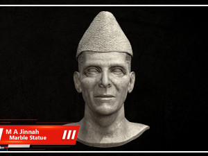 Muhammad ali jinnah marble statue 3D Model