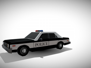 Police car low-poly 3D Modell