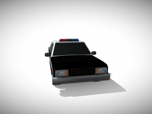 Police car low-poly 3D Modell