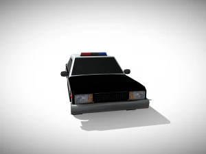 Police car low-poly 3D Model