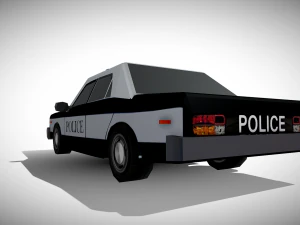 Police car low-poly 3D Model