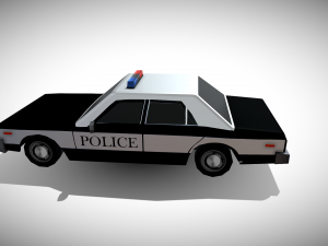 Police car low-poly 3D Modell