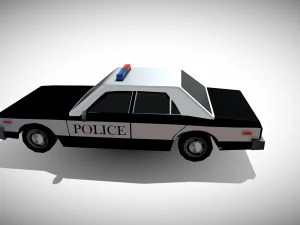 Police car low-poly 3D Model
