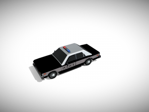 Police car low-poly 3D Modell