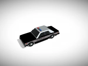 Police car low-poly 3D Model