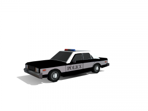 Police car low-poly 3D Modell