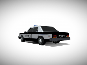 Police car low-poly 3D Modell