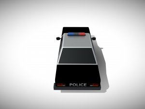 Police car low-poly 3D Modell