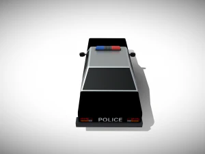 Police car low-poly 3D Model