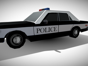 Police car low-poly 3D Modell