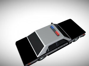 Police car low-poly 3D Modell