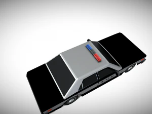 Police car low-poly 3D Model