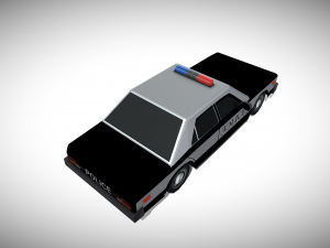 Police car low-poly 3D Modell