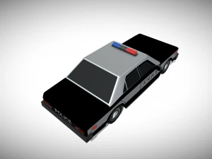 Police car low-poly 3D Model