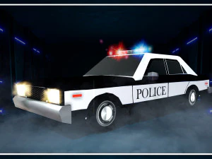 Police car low-poly 3D Model