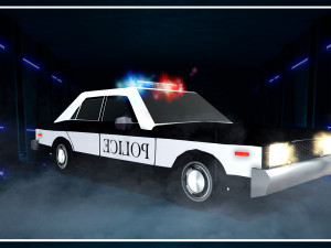 Police car low-poly 3D Modell