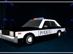 Police car low-poly 3D Model