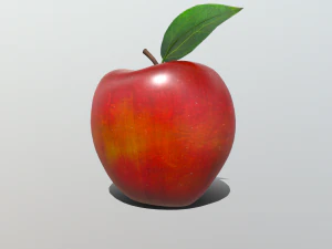 realistic golden apple 3D Model