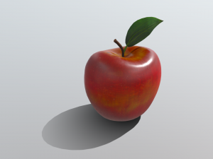 realistic golden apple Modello 3D