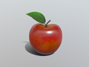 realistic golden apple Modello 3D
