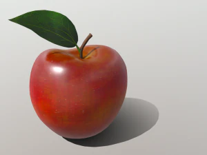 realistic golden apple 3D Model