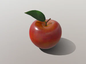 realistic golden apple 3D Model