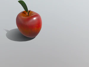 realistic golden apple 3D Model