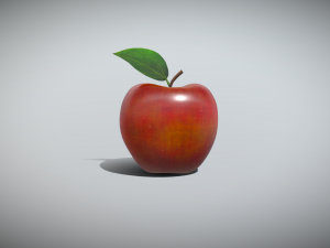 realistic golden apple Modello 3D