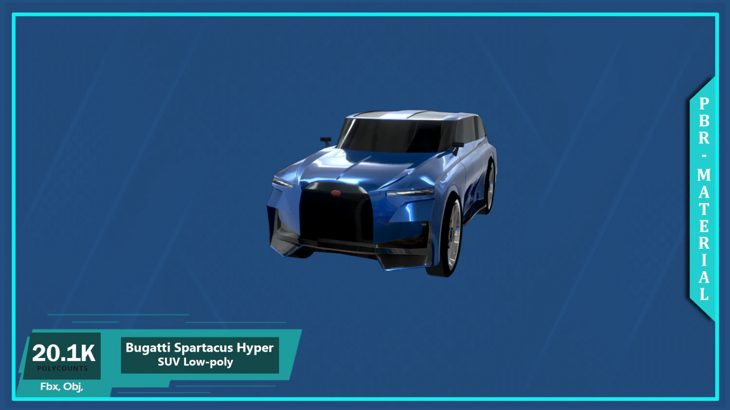 bugatti spartacus hyper suv 3D Model .c4d .max .obj .3ds .fbx .stl .blend 