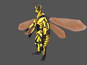 sarı ceketli sinek 3D Model
