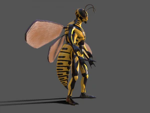 sarı ceketli sinek 3D Model
