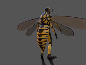 sarı ceketli sinek 3D Model