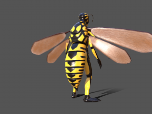 yellow jacket fly 3Dモデル