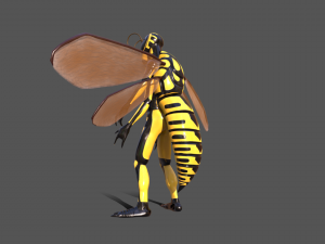 yellow jacket fly 3Dモデル
