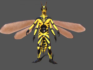 sarı ceketli sinek 3D Model