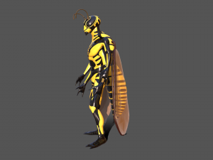 yellow jacket fly 3Dモデル