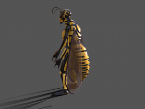 yellow jacket fly 3Dモデル