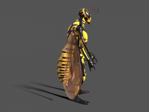 yellow jacket fly 3Dモデル