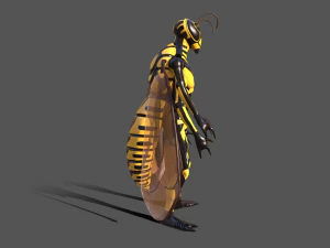 sarı ceketli sinek 3D Model