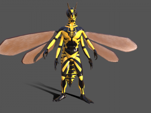 yellow jacket fly 3Dモデル
