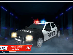polis aracı d&uuml;ş&uuml;k poli 3D Model