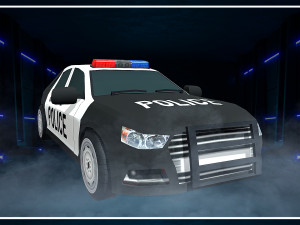police vehicle low-poly 3D Model