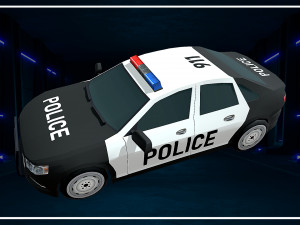 police vehicle low-poly 3D Model