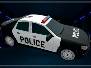 police vehicle low-poly 3D Model