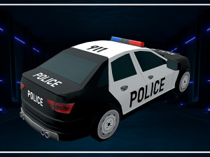 police vehicle low-poly 3D Model