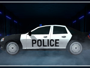 police vehicle low-poly 3D Model