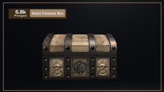 heart treasure box Modello 3D .c4d .max .obj .3ds .fbx .stl .blend 