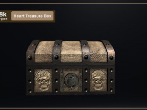 heart treasure box 3D 模型