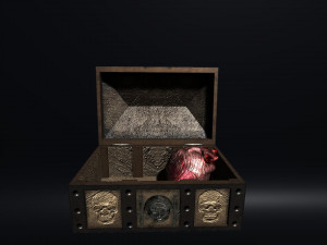 heart treasure box Modello 3D