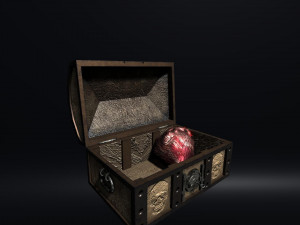 heart treasure box Modello 3D